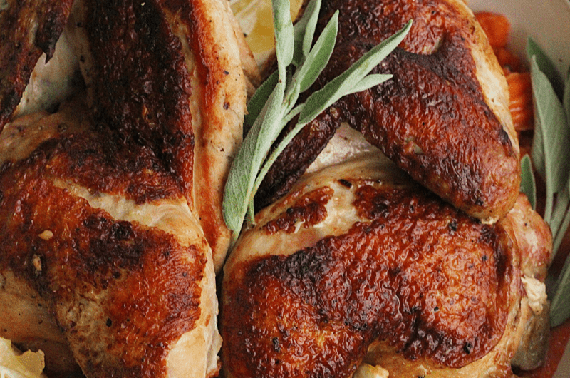 Lemon-Roasted Chicken with Garlic and Sage