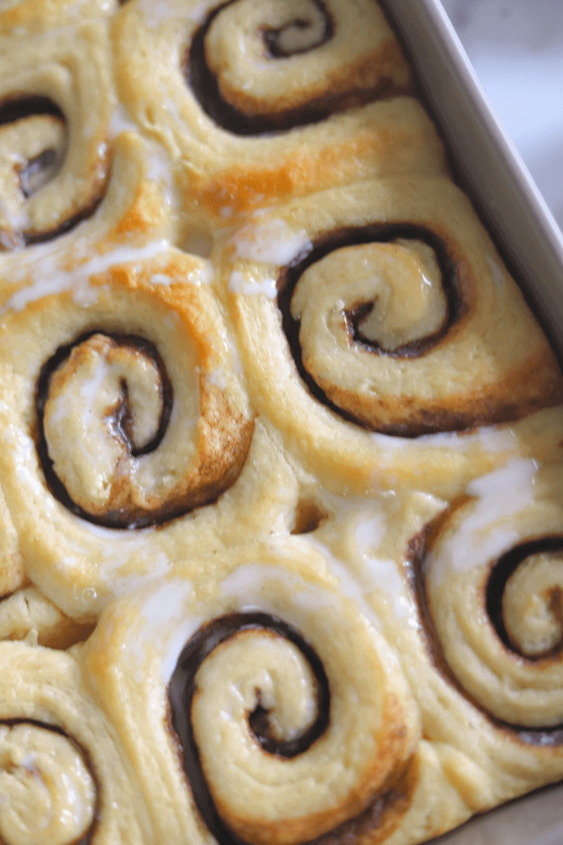 cinnamon rolls soaked in tres leches