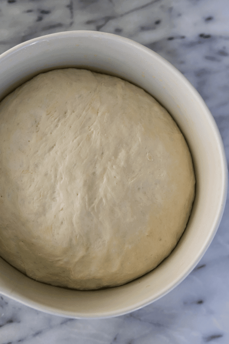 This is the dough that has risen and will be used to make garlic knots