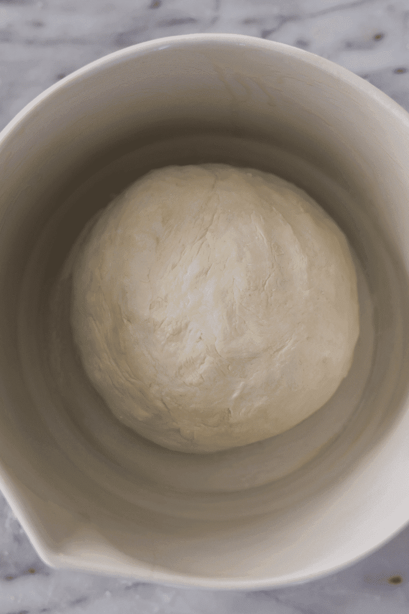 This is a ball of dough used for making this easy garlic knots recipe