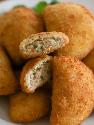 tuna filled rissois - creamy center shown