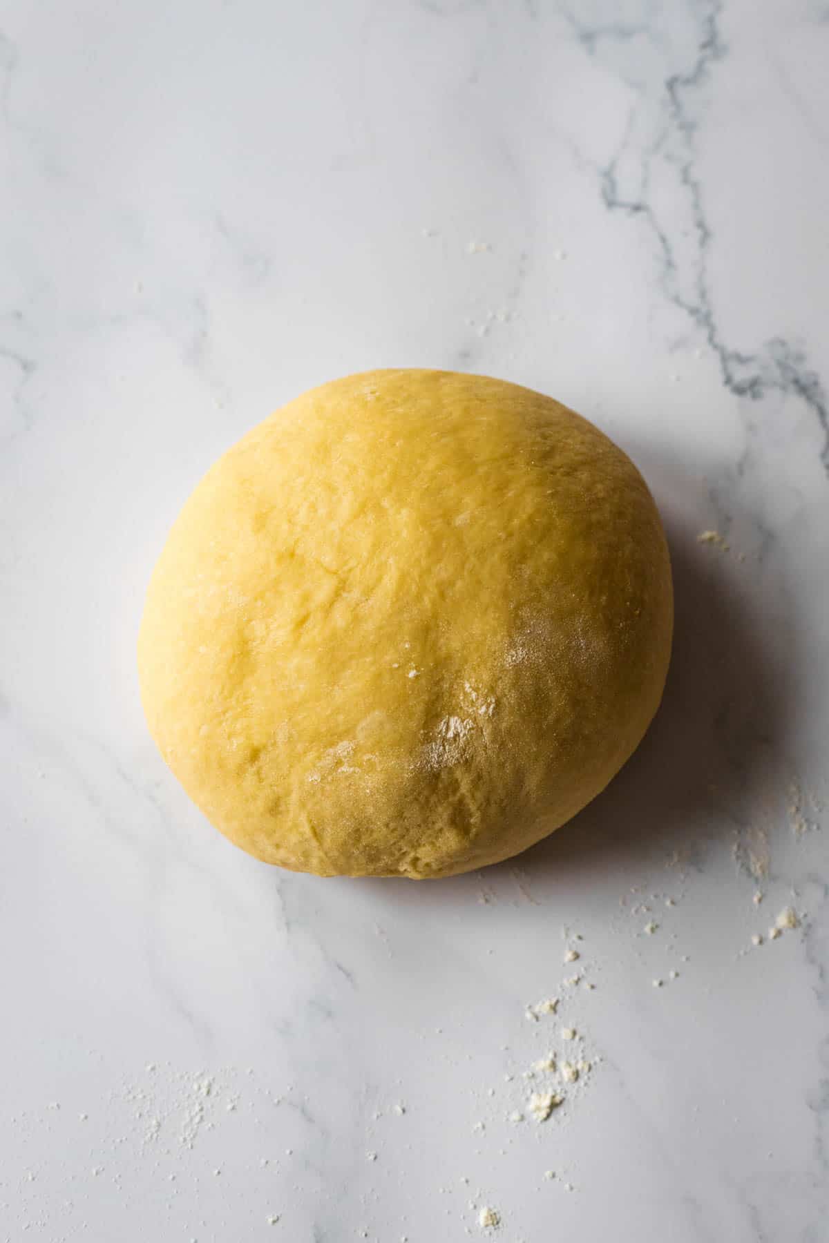 Ball of Portuguese sweet bread dough